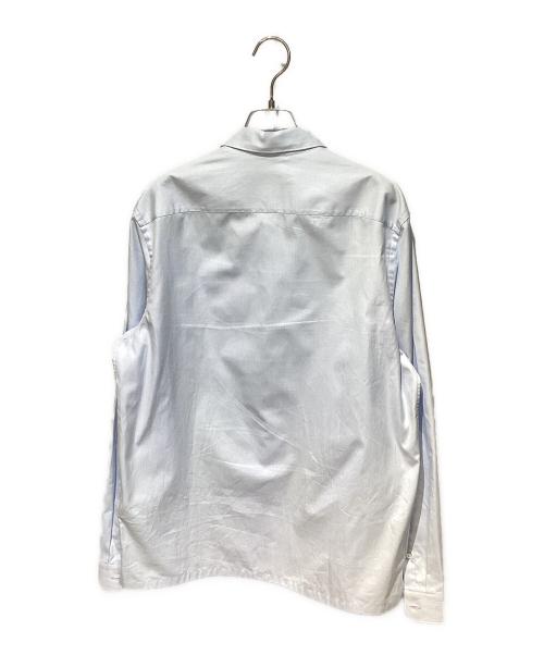 PRADA（プラダ）PRADA (プラダ) ロゴ刺繍シャツ ブルー サイズ:42の古着・服飾アイテム