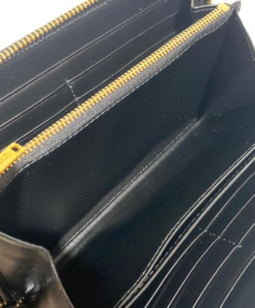 UNDERCOVER（アンダーカバー）UNDERCOVER (アンダーカバー) ガラスレザー長財布 ブラックの古着・服飾アイテム