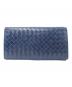 BOTTEGA VENETA（ボッテガベネタ）の古着「イントレチャート長財布」｜ネイビー