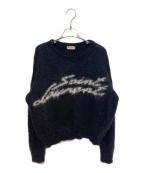 Saint Laurent Parisサンローランパリ）の古着「フロントロゴモヘアニット」｜ブラック