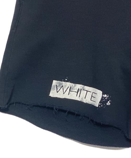 OFFWHITE（オフホワイト）OFFWHITE (オフホワイト) バイアスロゴハーフパンツ ブラック×ホワイト サイズ:Mの古着・服飾アイテム