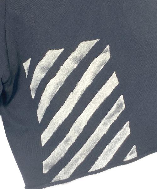 OFFWHITE（オフホワイト）OFFWHITE (オフホワイト) バイアスロゴハーフパンツ ブラック×ホワイト サイズ:Mの古着・服飾アイテム