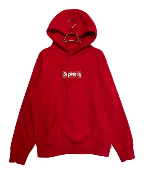 SUPREME（シュプリーム）SUPREME (シュプリーム) bandana box logo hoodeid sweat shirts レッド サイズ:Sの古着・服飾アイテム