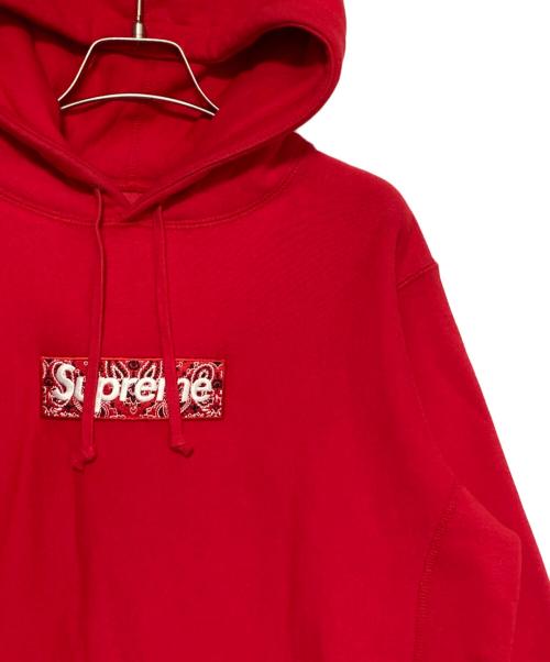 SUPREME（シュプリーム）SUPREME (シュプリーム) bandana box logo hoodeid sweat shirts レッド サイズ:Sの古着・服飾アイテム