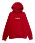 SUPREME（シュプリーム）の古着「bandana box logo hoodeid sweat shirts」｜レッド
