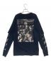 OFFWHITE (オフホワイト) フェイクレイヤード グラフィックプリント 長袖Tシャツ ブラック サイズ:S：22000円