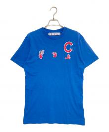 OFFWHITE×New Era×MLB（オフホワイト×ニューエラ×エムエルビー）の古着「Chicago Cubs T-Shirt」｜ブルー