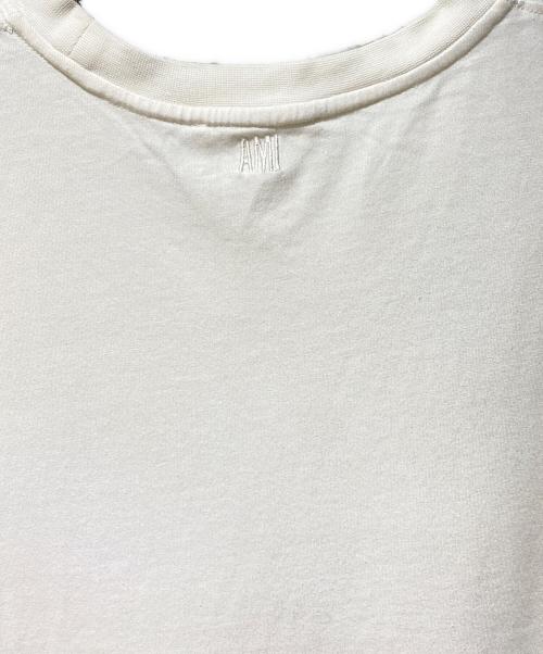 ami（アミ）ami (アミ) スモールハートロゴTシャツ ホワイト サイズ:XLの古着・服飾アイテム