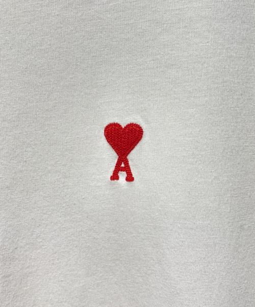 ami（アミ）ami (アミ) スモールハートロゴTシャツ ホワイト サイズ:XLの古着・服飾アイテム