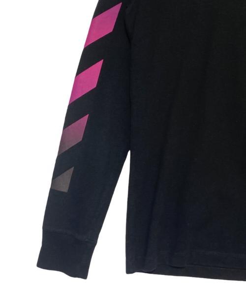 OFFWHITE（オフホワイト）OFFWHITE (オフホワイト) グラデーションバイアスロゴTシャツ ブラック サイズ:Sの古着・服飾アイテム