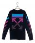 OFFWHITE (オフホワイト) グラデーションバイアスロゴTシャツ ブラック サイズ:S：18000円
