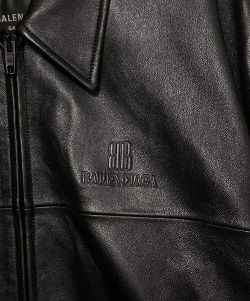 BALENCIAGA（バレンシアガ）BALENCIAGA (バレンシアガ) Taxi ジャケット/Super Soft Leather Zip-Up Jacket ブラック サイズ:Sの古着・服飾アイテム