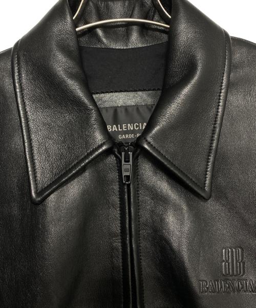 BALENCIAGA（バレンシアガ）BALENCIAGA (バレンシアガ) Taxi ジャケット/Super Soft Leather Zip-Up Jacket ブラック サイズ:Sの古着・服飾アイテム