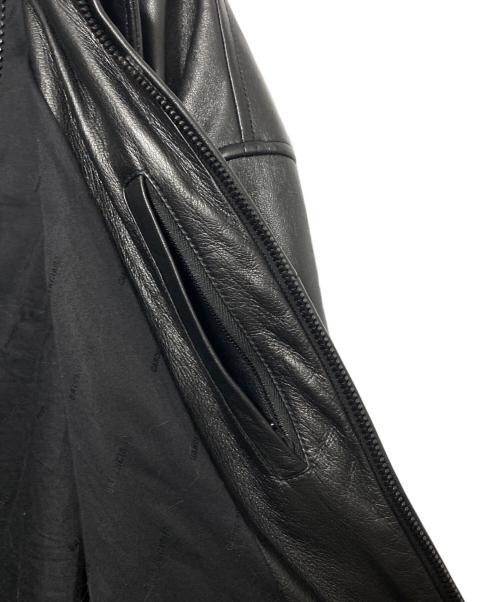 BALENCIAGA（バレンシアガ）BALENCIAGA (バレンシアガ) Taxi ジャケット/Super Soft Leather Zip-Up Jacket ブラック サイズ:Sの古着・服飾アイテム