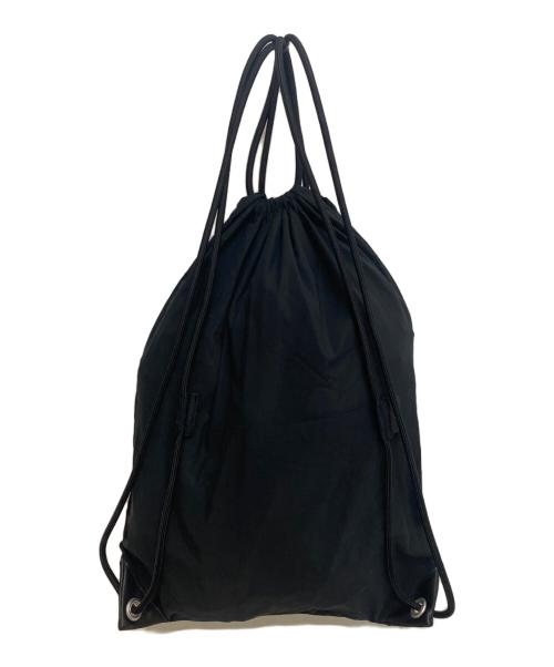 UNDERCOVER（アンダーカバー）UNDERCOVER (アンダーカバー) WTAPS (ダブルタップス) コットンナイロン ドローストリングバッグ ブラックの古着・服飾アイテム