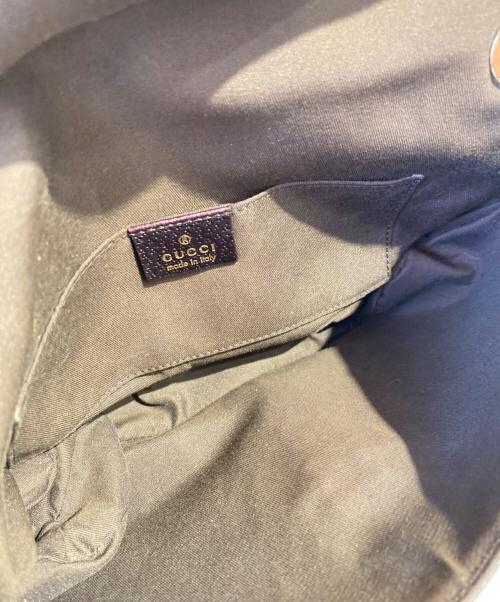 GUCCI（グッチ）GUCCI (グッチ) GGキャンパス バンプーチェーンドラゴンショルダーバッグ ブラウンの古着・服飾アイテム