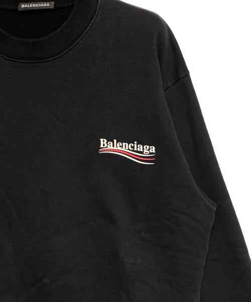 BALENCIAGA（バレンシアガ）BALENCIAGA (バレンシアガ) キャンペーンロゴスウェット ブラック サイズ:XSの古着・服飾アイテム