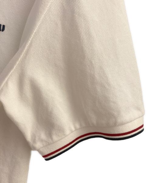 MIU MIU（ミュウミュウ）MIU MIU (ミュウミュウ) コットンピケ ポロシャツ ホワイト サイズ:Mの古着・服飾アイテム