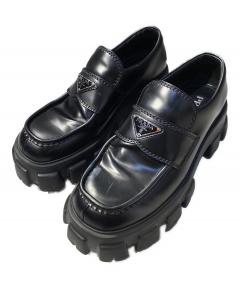 中古・古着通販】PRADA (プラダ) モノリスロングブーツ ブラック