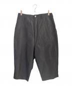 COMME des GARCONS HOMMEコムデギャルソン オム）の古着「コットンリネンワイドクロップトパンツ」｜グレー