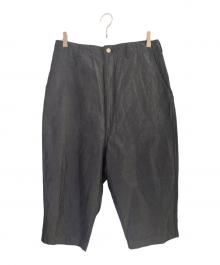 COMME des GARCONS HOMME（コムデギャルソン オム）の古着「コットンリネンワイドクロップトパンツ」｜グレー