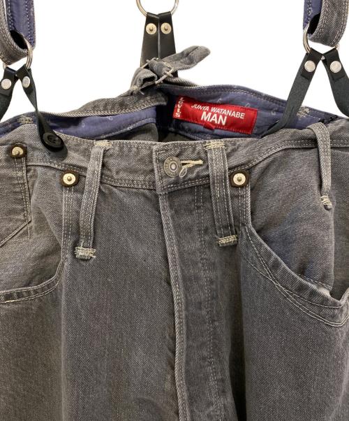 COMME des GARCONS JUNYA WATANABE MAN（コム デ ギャルソン ジュンヤ ワタナベ マン）COMME des GARCONS JUNYA WATANABE MAN (コム デ ギャルソン ジュンヤ ワタナベ マン) LEVI'S (リーバイス) 綿セルビッチデニム製品加工オールインワン グレー サイズ:Sの古着・服飾アイテム