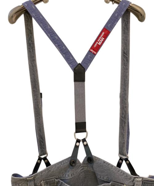 COMME des GARCONS JUNYA WATANABE MAN（コム デ ギャルソン ジュンヤ ワタナベ マン）COMME des GARCONS JUNYA WATANABE MAN (コム デ ギャルソン ジュンヤ ワタナベ マン) LEVI'S (リーバイス) 綿セルビッチデニム製品加工オールインワン グレー サイズ:Sの古着・服飾アイテム