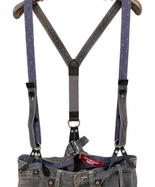 COMME des GARCONS JUNYA WATANABE MAN（コム デ ギャルソン ジュンヤ ワタナベ マン）COMME des GARCONS JUNYA WATANABE MAN (コム デ ギャルソン ジュンヤ ワタナベ マン) LEVI'S (リーバイス) 綿セルビッチデニム製品加工オールインワン グレー サイズ:Sの古着・服飾アイテム