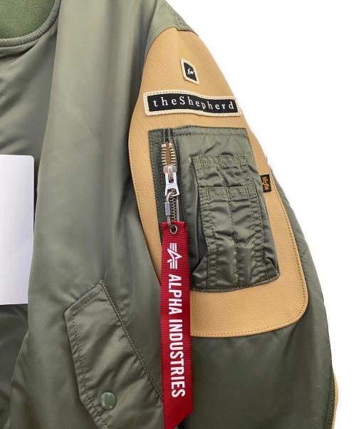 The shepherd UNDERCOVER（ザシェパード アンダーカバー）The shepherd UNDERCOVER FRAGMENT DESIGN (フラグメントデザイン) ALPHA INDUSTRIES (アルファインダストリーズ) 23AW ナイロンリバーシブルMA-1ジャケット グリーン サイズ:Mの古着・服飾アイテム