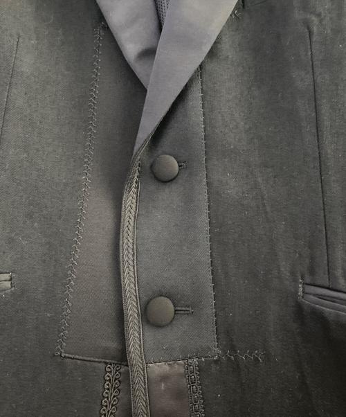 JUNYA WATANABE MAN（ジュンヤワタナベマン）JUNYA WATANABE MAN (ジュンヤワタナベマン) 25SS 綿デニム×多素材MIX ジャケット ブラック サイズ:Mの古着・服飾アイテム