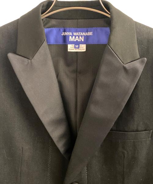 JUNYA WATANABE MAN（ジュンヤワタナベマン）JUNYA WATANABE MAN (ジュンヤワタナベマン) 25SS 綿デニム×多素材MIX ジャケット ブラック サイズ:Mの古着・服飾アイテム