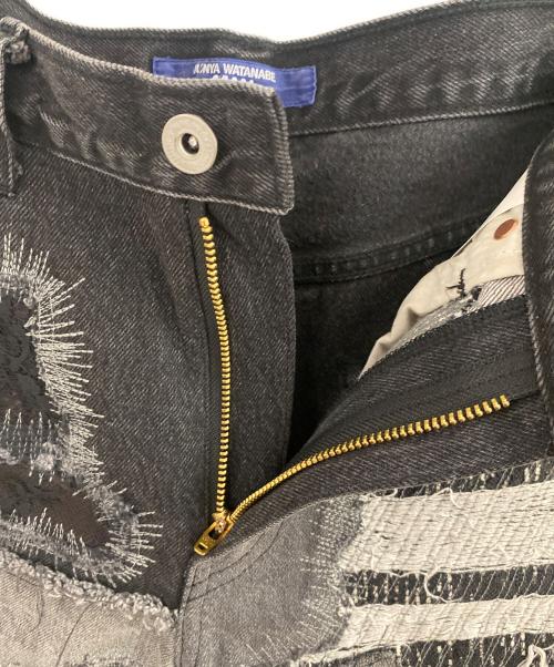 JUNYA WATANABE MAN（ジュンヤワタナベマン）JUNYA WATANABE MAN (ジュンヤワタナベマン) 25SS パッチワークMIXデニムパンツ ブラック サイズ:Sの古着・服飾アイテム