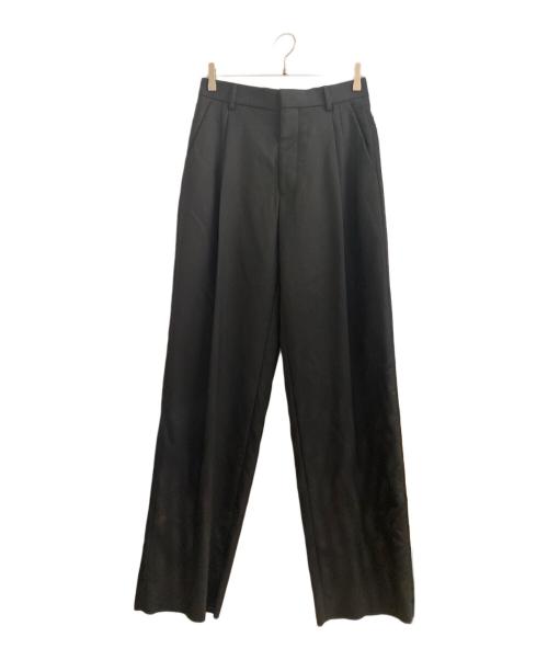 LOEWE（ロエベ）LOEWE (ロエベ) 2タックワイドスラックス ブラック サイズ:44の古着・服飾アイテム