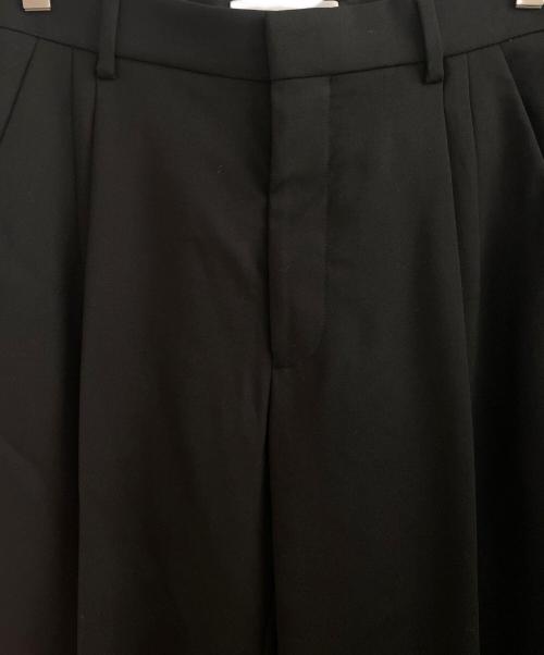 LOEWE（ロエベ）LOEWE (ロエベ) 2タックワイドスラックス ブラック サイズ:44の古着・服飾アイテム