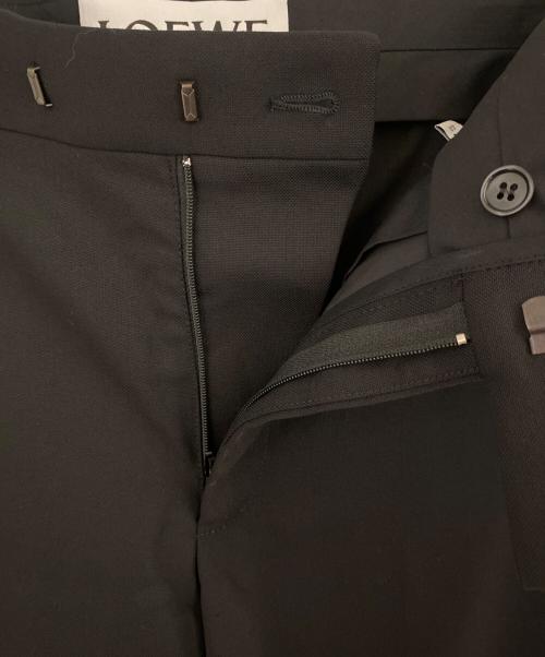 LOEWE（ロエベ）LOEWE (ロエベ) ライトウールスラックス ブラック サイズ:44の古着・服飾アイテム