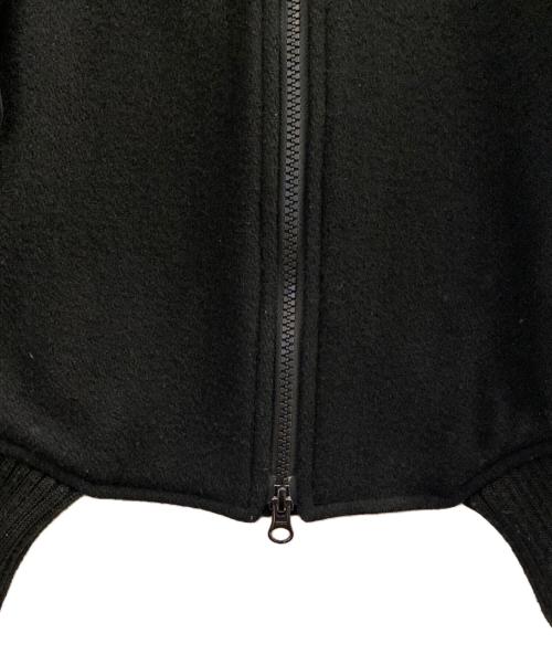 GROUND Y（グラウンドワイ）GROUND Y (グラウンドワイ) オーバーサイズメルトンブルゾン ブラック サイズ:3の古着・服飾アイテム
