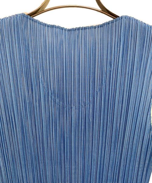PLEATS PLEASE（プリーツプリーズ）PLEATS PLEASE (プリーツプリーズ) ノースリーブカットソー ブルー サイズ:3の古着・服飾アイテム