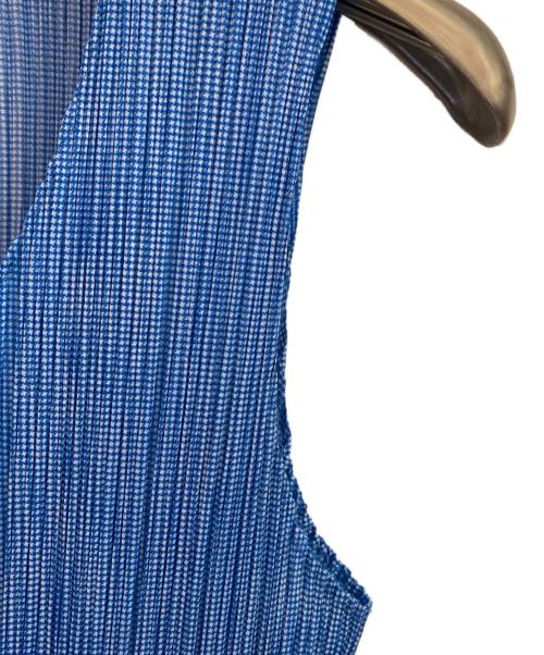 PLEATS PLEASE（プリーツプリーズ）PLEATS PLEASE (プリーツプリーズ) ノースリーブカットソー ブルー サイズ:3の古着・服飾アイテム