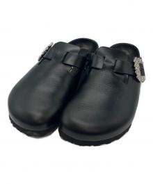 BIRKENSTOCK×Manolo Blahnik（ビルケンシュトック×マノロブラニク）の古着「Boston Crystal Buckle　1022935」｜ブラック