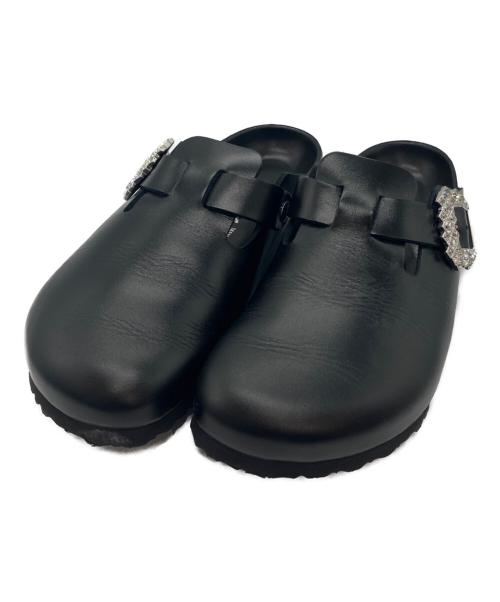 BIRKENSTOCK（ビルケンシュトック）BIRKENSTOCK (ビルケンシュトック) Manolo Blahnik (マノロブラニク) Boston Crystal Buckle　1022935 ブラック サイズ:42の古着・服飾アイテム
