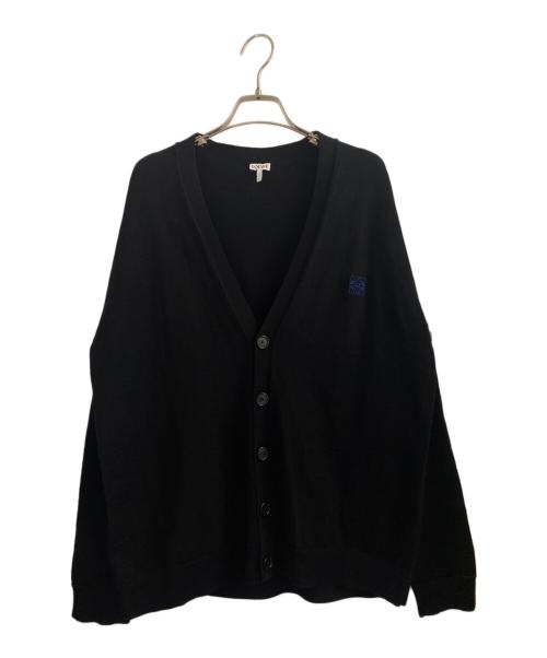LOEWE（ロエベ）LOEWE (ロエベ) アナグラム刺繍カーディガン ブラック サイズ:Mの古着・服飾アイテム