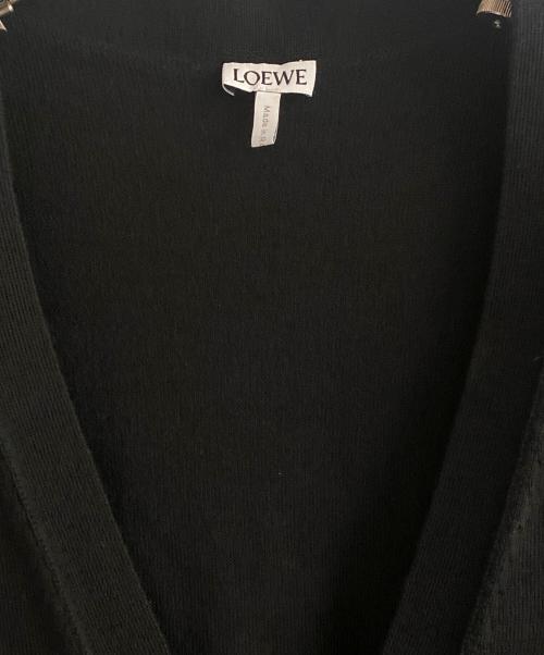 LOEWE（ロエベ）LOEWE (ロエベ) アナグラム刺繍カーディガン ブラック サイズ:Mの古着・服飾アイテム