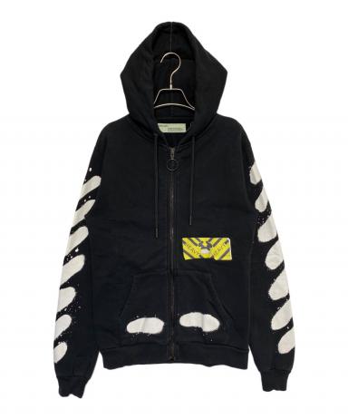 中古・古着通販】OFFWHITE (オフホワイト) バイアスロゴジップパーカー