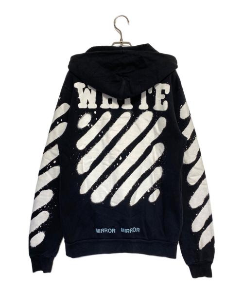 OFFWHITE（オフホワイト）OFFWHITE (オフホワイト) バイアスロゴジップパーカー ブラック サイズ:Sの古着・服飾アイテム
