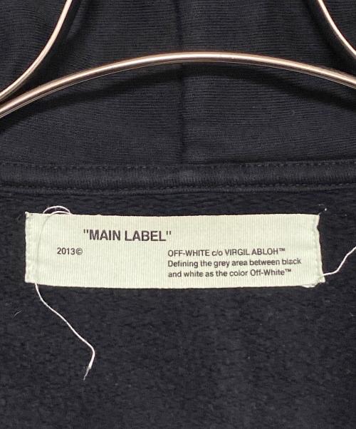 OFFWHITE（オフホワイト）OFFWHITE (オフホワイト) バイアスロゴジップパーカー ブラック サイズ:Sの古着・服飾アイテム
