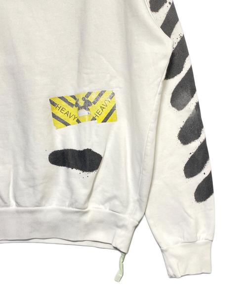 OFFWHITE（オフホワイト）OFFWHITE (オフホワイト) バイアスロゴクルーネックスウェット ホワイト サイズ:Sの古着・服飾アイテム