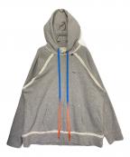 OFFWHITEオフホワイト）の古着「ペイントアローロゴパーカー」｜グレー