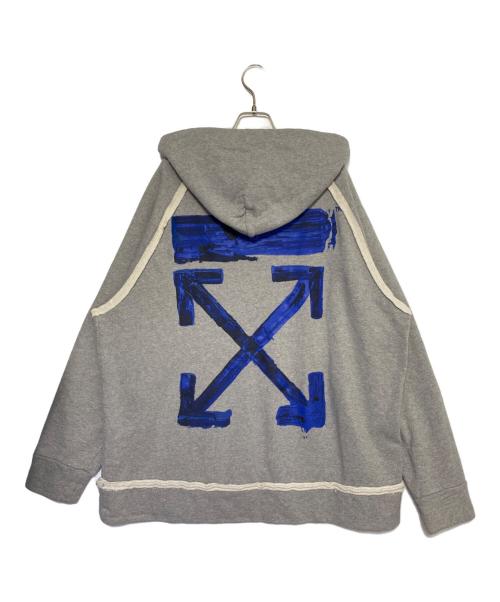 OFFWHITE（オフホワイト）OFFWHITE (オフホワイト) ペイントアローロゴパーカー グレー サイズ:Mの古着・服飾アイテム