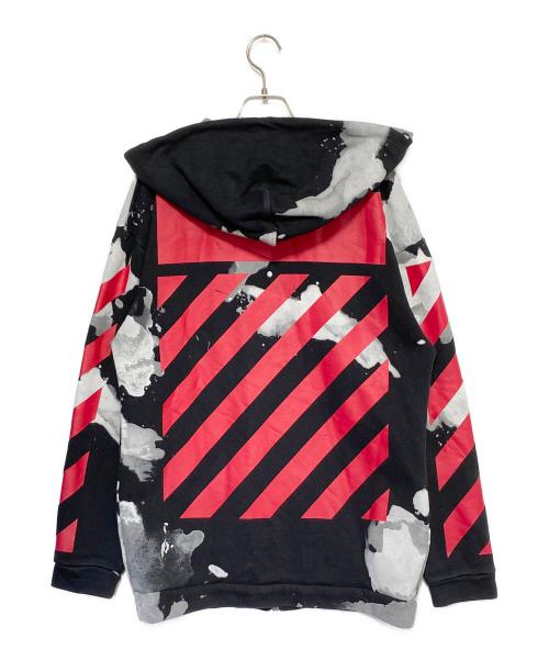 OFFWHITE（オフホワイト）OFFWHITE (オフホワイト) バイアスロゴグラフィックジップパーカー ブラック サイズ:XXSの古着・服飾アイテム