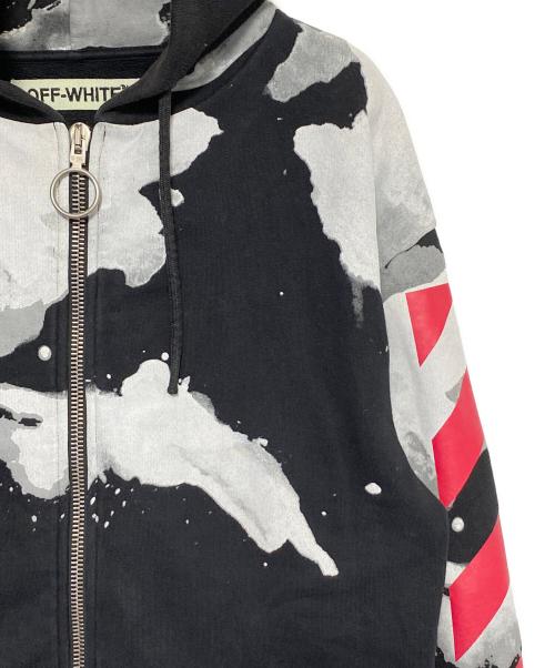 OFFWHITE（オフホワイト）OFFWHITE (オフホワイト) バイアスロゴグラフィックジップパーカー ブラック サイズ:XXSの古着・服飾アイテム